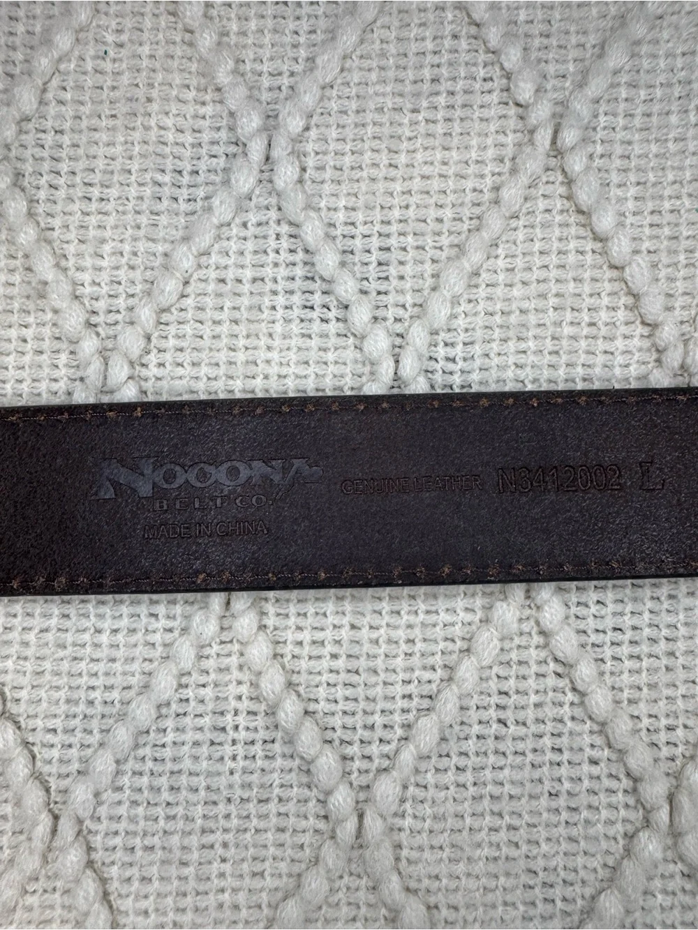 Nocona N3412002 Western Belt L 38 Brown Tooled Leather Turquoise